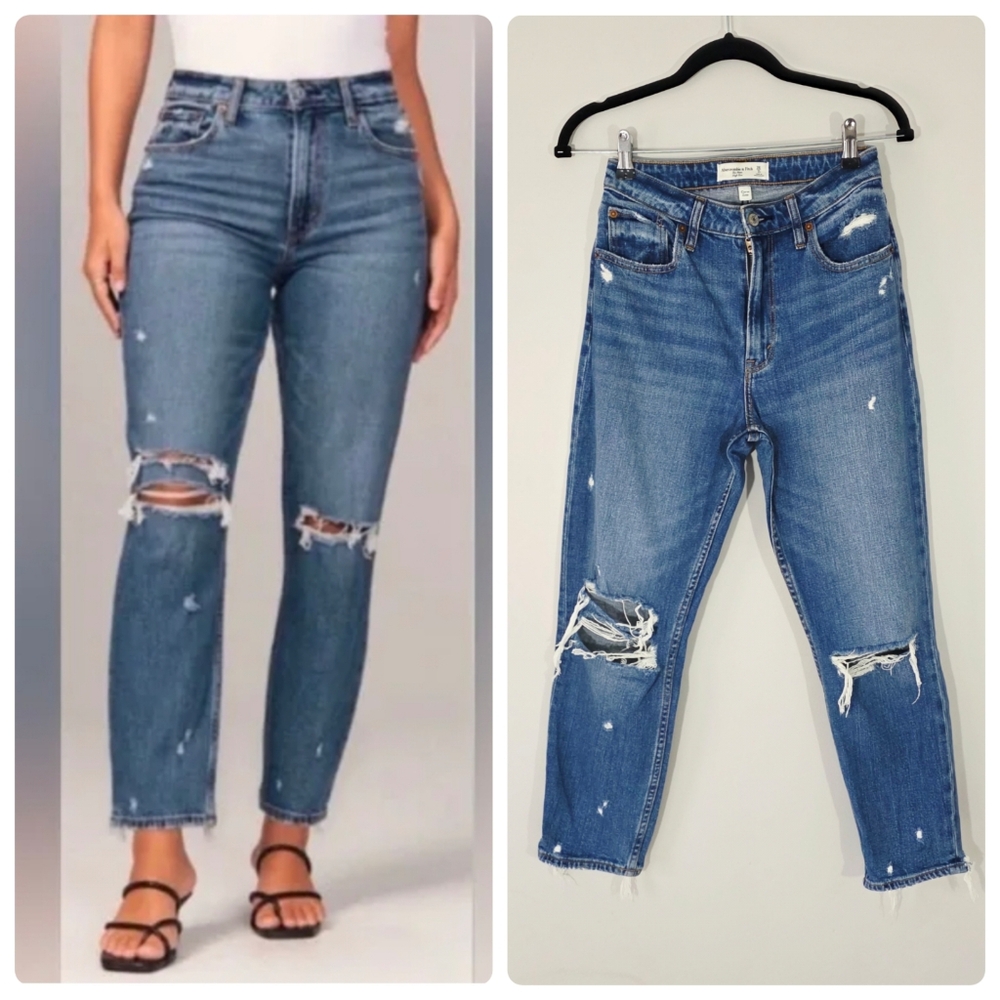 Aberceombie & Fitch Curve Love The Mom‎ High Rise Jeans Size 26